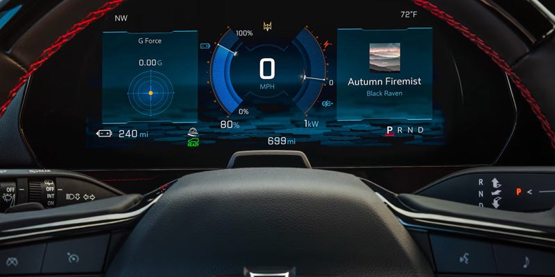 Chevrolet Blazer EV cluster is dislayed.
